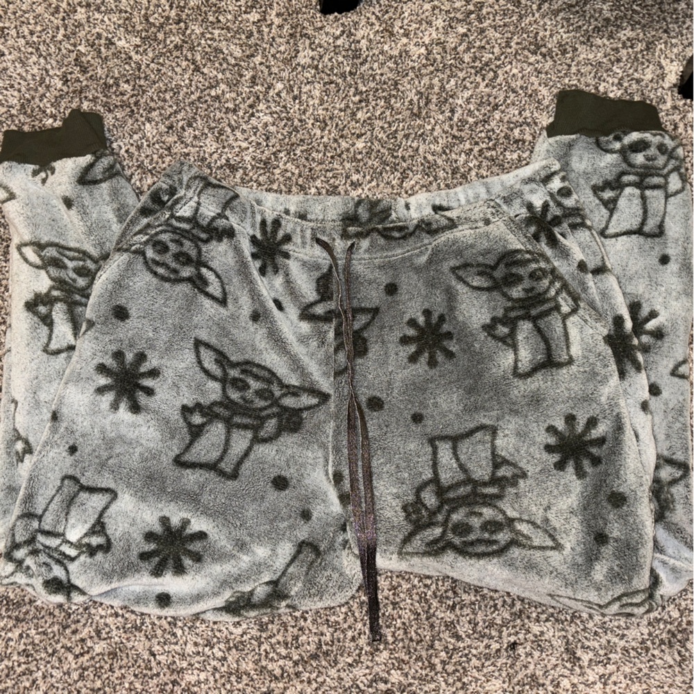 Gray Character Print Pajama Shorts